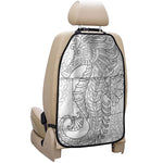 Black And White Seahorse Print Car Seat Organizers