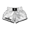 Black And White Seahorse Print Muay Thai Boxing Shorts