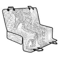 Black And White Seahorse Print Pet Car Back Seat Cover