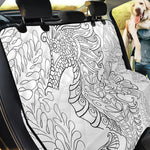 Black And White Seahorse Print Pet Car Back Seat Cover