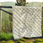 Black And White Seahorse Print Quilt