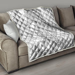 Black And White Seahorse Print Quilt