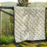 Black And White Seahorse Print Quilt