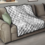 Black And White Seahorse Print Quilt