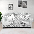 Black And White Seahorse Print Sofa Cover