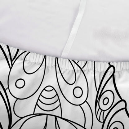 Black And White Seahorse Print Sofa Cover