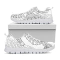 Black And White Seahorse Print White Running Shoes
