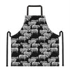 Black And White Sheep Pattern Print Apron