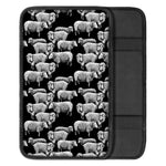 Black And White Sheep Pattern Print Car Center Console Cover