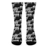 Black And White Sheep Pattern Print Crew Socks