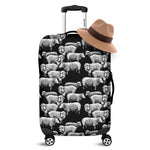 Black And White Sheep Pattern Print Luggage Cover