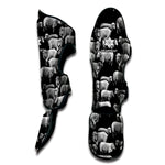 Black And White Sheep Pattern Print Muay Thai Shin Guard