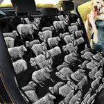 Black And White Sheep Pattern Print Pet Car Back Seat Cover