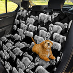 Black And White Sheep Pattern Print Pet Car Back Seat Cover