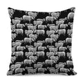 Black And White Sheep Pattern Print Pillow Cover
