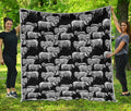Black And White Sheep Pattern Print Quilt