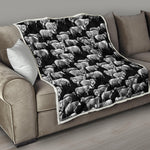 Black And White Sheep Pattern Print Quilt