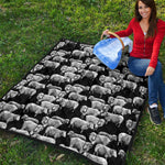 Black And White Sheep Pattern Print Quilt