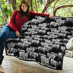 Black And White Sheep Pattern Print Quilt