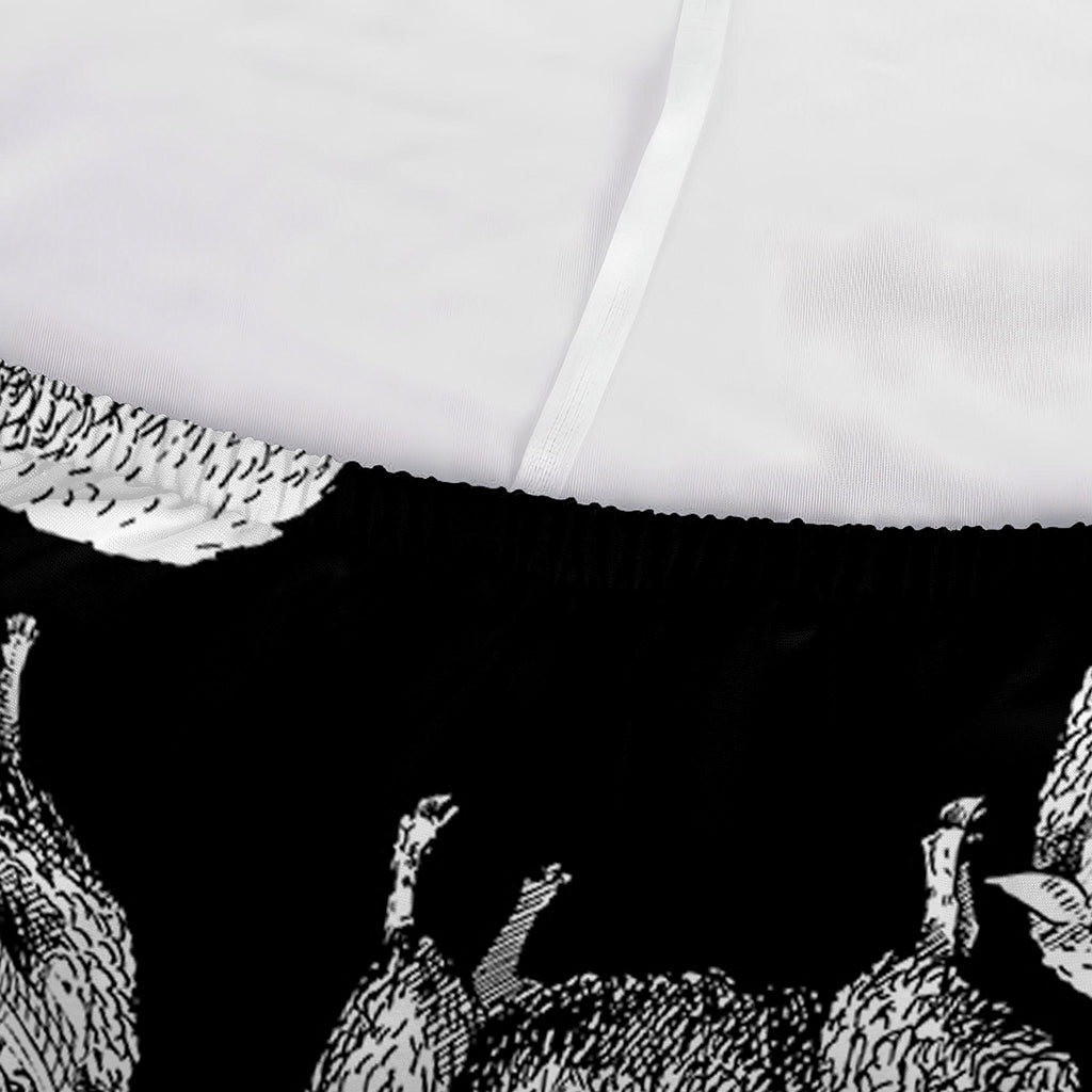 Black And White Sheep Pattern Print Sofa Cover