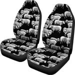 Black And White Sheep Pattern Print Universal Fit Car Seat Covers