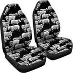 Black And White Sheep Pattern Print Universal Fit Car Seat Covers