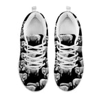 Black And White Sheep Pattern Print White Sneakers