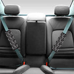 Black And White Skeleton Pattern Print Car Seat Belt Covers