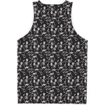 Black And White Skeleton Pattern Print Men's Tank Top
