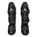 Black And White Skeleton Pattern Print Muay Thai Shin Guards