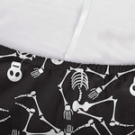Black And White Skeleton Pattern Print Sofa Cover