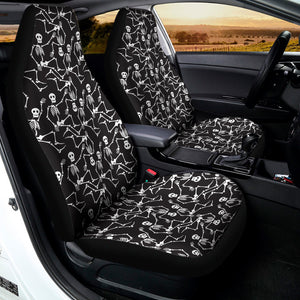 Black And White Skeleton Pattern Print Universal Fit Car Seat Covers