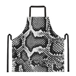 Black And White Snakeskin Print Apron