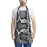 Black And White Snakeskin Print Apron