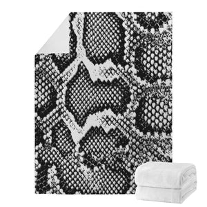 Black And White Snakeskin Print Blanket