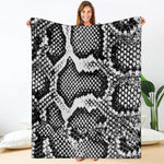 Black And White Snakeskin Print Blanket