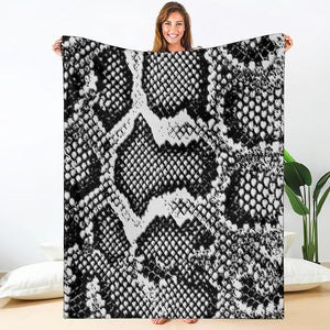 Black And White Snakeskin Print Blanket