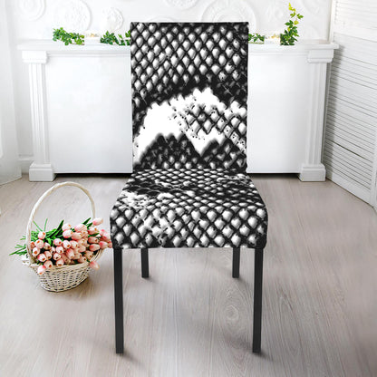 Black And White Snakeskin Print Dining Chair Slipcover
