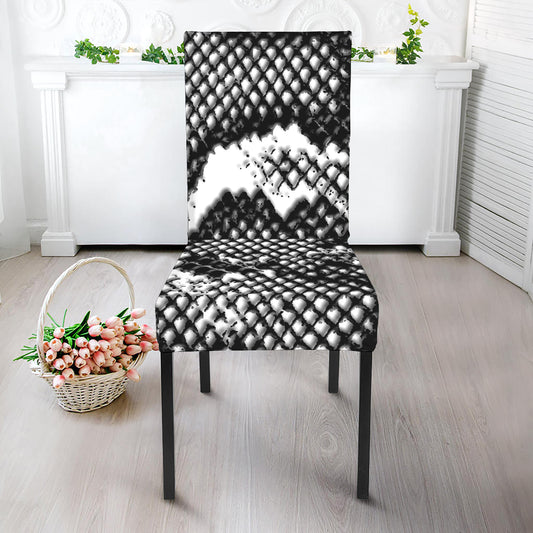 Black And White Snakeskin Print Dining Chair Slipcover