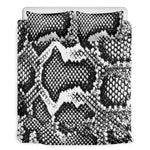 Black And White Snakeskin Print Duvet Cover Bedding Set