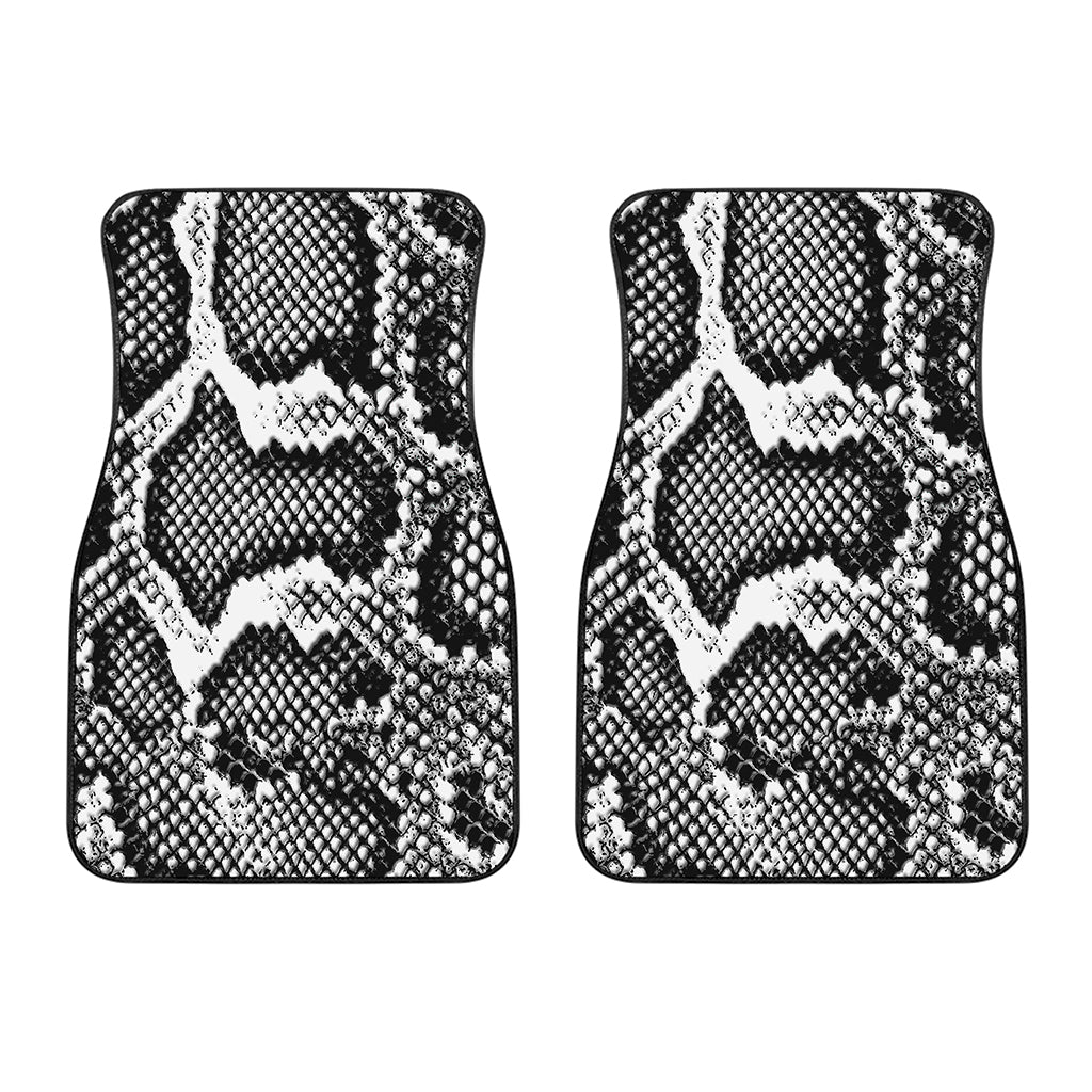 Black And White Snakeskin Print Front Car Floor Mats