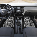 Black And White Snakeskin Print Front Car Floor Mats