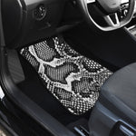 Black And White Snakeskin Print Front Car Floor Mats