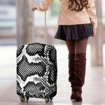 Black And White Snakeskin Print Luggage Cover