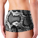 Black And White Snakeskin Print Men's Boxer Briefs