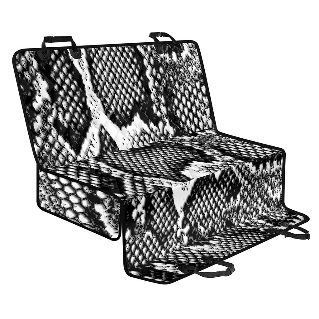 Black And White Snakeskin Print Pet Car Back Seat Cover