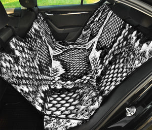 Black And White Snakeskin Print Pet Car Back Seat Cover