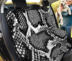 Black And White Snakeskin Print Pet Car Back Seat Cover