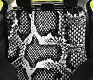 Black And White Snakeskin Print Pet Car Back Seat Cover