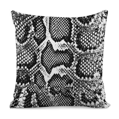 Black And White Snakeskin Print Pillow Cover